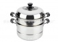 高级无磁不锈钢复底组合盖二层蒸锅　双层蒸锅　加厚复底汤蒸锅
